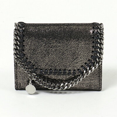 STELLA McCARTNEY ステラマッカートニー 391836 W9056 1111 Falabella ファラベラ シャイニー 二つ折り財布 スモール ミニ財布 レディース
