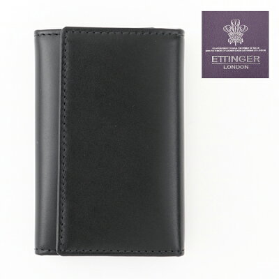 ETTINGER エッティンガー STERLING ST 2095JR KEY CASE 6連 キーケース ポケット付き グレインドレザー PURPLE/ブラック×パープル メンズ