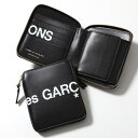 コム デ ギャルソン 財布 レディース COMME des GARCONS コムデギャルソン SA2100HL HUGE LOGO レザー 二つ折り財布 ミディアム スモール財布 BLACK メンズ レディース