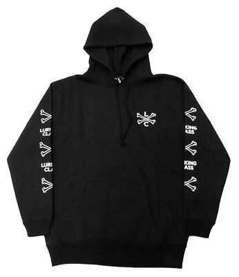 Lurking Class (ラーキングクラス) パーカー プルオーバー CROSS BONES 1 HOOD BLACK by sketchy tank