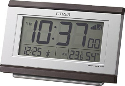 【送料無料】CITIZEN ( シチズン ) 電波 目覚まし 時計 パルデジットキング 温度 湿度 六曜 付 茶 8RZ161-006 ■送料無料※北海道・九州・沖縄・離島は別途送料(1080円〜2160円)ホテル オフィス 家具 高級 おしゃれ ビジネス