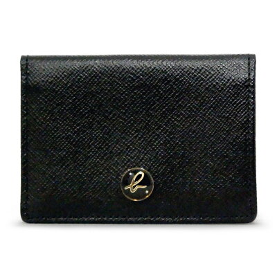 アニエスベー agnes b. カードケース パスケース 定期入れ 名刺入れ ボタン 牛革 エンボス ブラック BLACK レディース agnb psc1802132 bk
