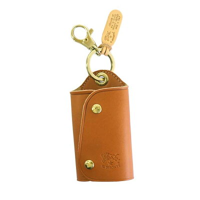 イルビゾンテ IL BISONTE キーケース C0847 145 CAMEL キーリング 本革 キャメル 茶 メンズ 男性 レディース 女性 父の日プレゼント ギフト 新品