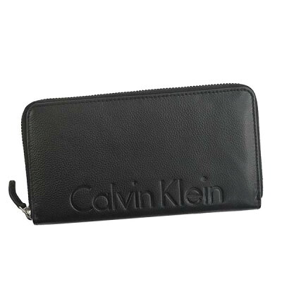 カルバンクライン Calvin Klein CK 財布 長財布 ラウンドファスナー長財布 79474 PEBBLE LOGO ZIP AROUND BLACK ブラック