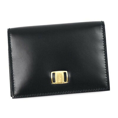 Salvatore Ferragamo サルヴァトーレフェラガモ 名刺入れ 本革 メンズ 669995 607106 カードケース レザー BK ブラック 新品 未使用 送料無料