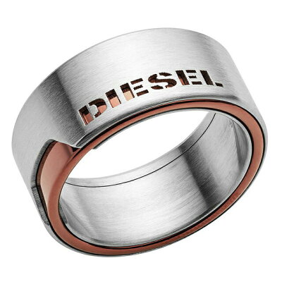 ディーゼル DIESEL DX1080040 カッティングロゴ メンズ リング 指輪 ブロンズ+シルバー ステンレス シンプル ブランド プレゼント ギフト バレンタイン ホワイトデー クリスマス