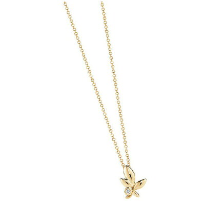 ティファニー TIFFANY&CO. 33419708 パロマ・ピカソ オリーブ リーフ ダイヤモンド ペンダント ネックレス ミニ 16in 18KYG ネックレス 新品 ゴールド ダイヤ レディース 新作 一粒ダイヤ 武井 プレゼント クリスマス