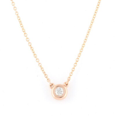 ティファニー TIFFANY&CO. 31895928 エルサ・ペレッティ ダイヤモンド バイ ザ ヤード ペンダント 0.10ct 16in 18KRG ネックレス 新品 ゴールド ダイヤ バイザヤード レディース 新作 一粒ダイヤ プレゼント クリスマス