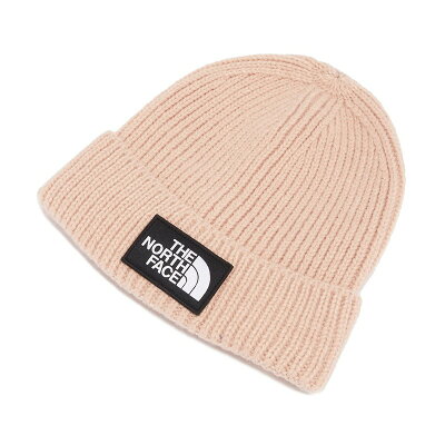 ノースフェイス THE NORTH FACE ニット帽 ニットキャップ 帽子 レディース メンズ NF0A3FJX 3YM LOGO BOX CUFFED BEANIE ロゴ ボックス カフド ビーニー Misty Rose ライトピンク系