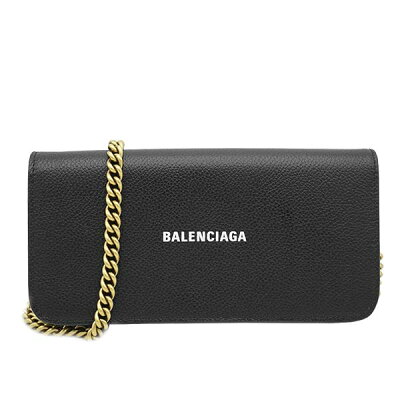 バレンシアガ BALENCIAGA 財布 長財布 チェーンウォレット 593784 1IZ4M 1090 CASH CONTINENTAL ON CHAIN キャッシュコンチネンタルオンチェーン BLACK ブラック