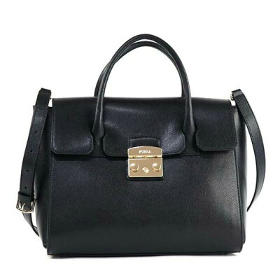 FURLA バッグ フルラ トートバッグ BGZ8 METROPOLIS M SATCHEL メトロポリス ミディアム サッチェル ショルダー トート 820704 ブラック ブランドバッグ レディース 本革 新品 未使用 プレゼント 女性 誕生日