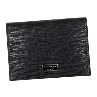 Salvatore Ferragamo サルヴァトーレフェラガモ 667062 351286 型押しカーフ カードケース 名刺入れ NERO ブラック 黒