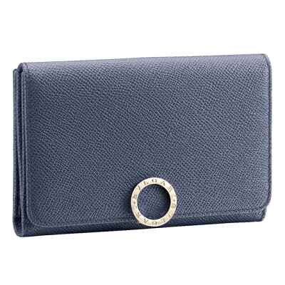 ブルガリ BVLGARI ブルガリ ブルガリ 二つ折り財布 ダブルホック財布 Wホック財布 レディース インディゴトパーズ ディープブルー 折りたたみ Wホック 財布 新品 本革 レザー ブランド おしゃれ 革 大容量 カードポケット ウォレット カードポケット大容量 パスケース