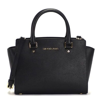 マイケル コース MICHAEL KORS マイケルコース ハンドバッグ 30S3GLMS2L 001 MD TZ SATCHEL SELMA BLACK MK ショルダーバッグ 肩掛け ブラック 黒 レディース プレゼント ギフト 新品