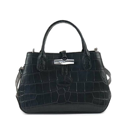 ロンシャン LONGCHAMP ハンドバッグ ショルダーバッグ 斜めがけ 1016 859 001 ROSEAU CROCO ロゾ クロコ NOIR ブラック