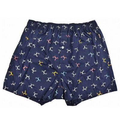 ポールスミス トランクス パンツ メンズ ブランド Paul Smith 専用箱付 ドッグ プリント M L LL 紺 ネイビー アンダーウェア 綿 男性 紳士 30-2549 父の日 【あす楽】