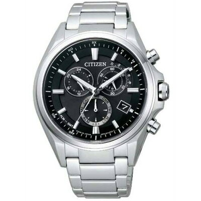 シチズン アテッサ AT3050-51E CITIZEN ATTESA クロノグラフ エコ・ドライブ 電波時計 ブラック メンズ腕時計 【長期保証5年付】