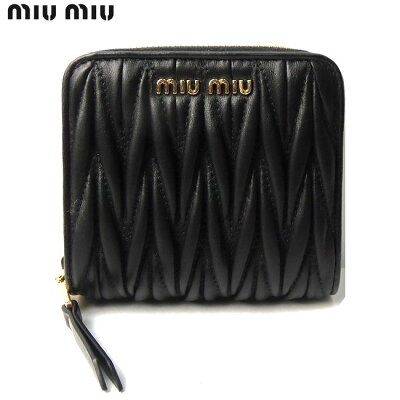 miumiu ミュウミュウ マテラッセ 2つ折り財布 5ML522 2BPU F0002 NERO(ブラック) 【新品】【smtb-tk】【YDKG-tk】【コンビニ受取対応商品】
