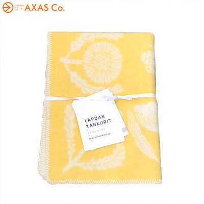 【plokh】 Lapuan Kankurit(ラプアン カンクリ) VILLIKUKKA blanket Col.white-yellow