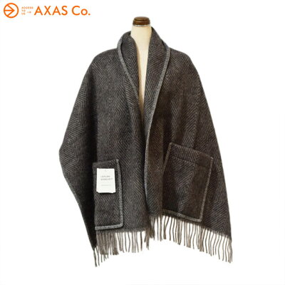 【plokh】 Lapuan Kankurit(ラプアン カンクリ) MARIA pocket shawl Col.black-grey