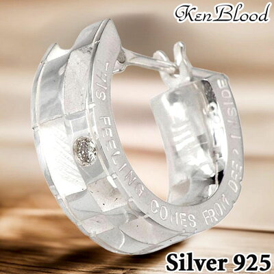 ケンブラッド KEN BLOOD ダイヤモンド メッセージ シルバー ピアス アクセサリー 片耳用 シルバー925 スターリングシルバー KB-KP-59