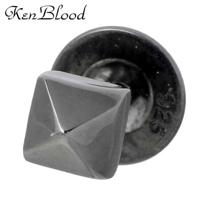 ケンブラッド KEN BLOOD スタッズ シルバー ピアス アクセサリー ブラック 1個売り 片耳用 シルバー925 スターリングシルバー KP-395BK