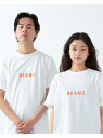 【新色登場・ロングセラー】BEAMS / ロゴ Tシャツ 22SS BEAMS T ビームスT カットソー Tシャツ ホワイト ネイビー【送料無料】[Rakuten Fashion]
