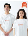 【百名品】BEAMS / ロゴ Tシャツ BEAMS MEN ビームス メン カットソー Tシャツ ホワイト レッド ネイビー【送料無料】[Rakuten Fashion]