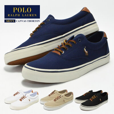 【在庫一掃SALE】【サイズ交換1回無料】ポロ ラルフローレン スニーカー メンズ シューズ カジュアル 靴 POLO RALPH LAUREN CANVAS THORTON