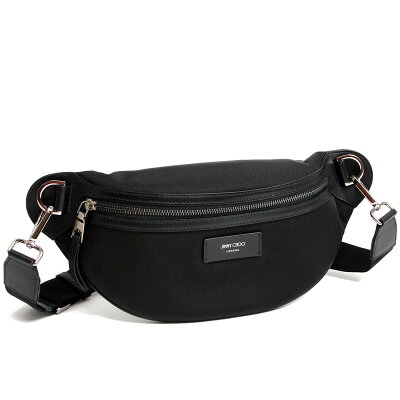 ★ポイント5倍★ジミーチュウ JIMMY CHOO【YORK / ヨーク】 メンズ ナイロン クロスボディバッグ ベルトバッグ BLACK (ブラック) YORK NLN 204 BLACK【送料無料】 【あす楽対応】 【コンビニ受取】 【海外配送】 【国際配送】