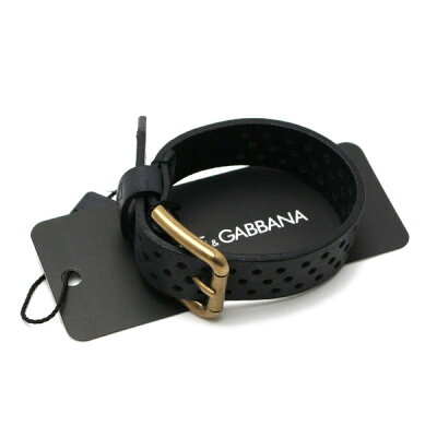 『ポイント5倍還元』ドルチェ&ガッバーナ DOLCE&GABBANAブレスレット パンチングレザー ブラックBJ0718 A1568 80999【あす楽対応】 【コンビニ受取】 【ロッカー受取】 【国際配送】