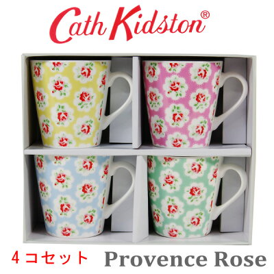本州送料無料/キャスキッドソン 正規品 Cath Kidston Mini Stanley Mug マグカップ4色セット,プロバンス柄4色 化粧箱入,ティーカップ マグセット,食器