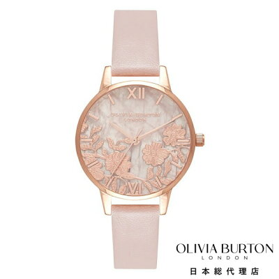 オリビアバートン レディース 時計 腕時計 Olivia Burton レースディティール ローズクォーツ ヴィーガン ローズサンド & ローズゴールド 新作
