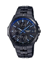 オシアナス 腕時計（メンズ） カシオ｜CASIO ［Bluetooth搭載ソーラー電波時計］OCEANUS（オシアナス）「マンタ」 ブラック/ブラック OCW-S5000B-1AJF【国内正規品】