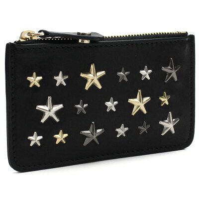 ジミーチュウ JIMMY CHOO コインケース スタースタッズ キーリング付き小銭入れ ナンシー NANCY LTR BLACK METALLIC MIX ブラック レディース 最安挑戦中