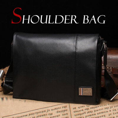 【クーポン対象アイテム】MY BAG ショルダーバッグ 柔らかい牛革本革 ナッパレザー 蓋付き 縦式 斜めがけ シンプルデザイン メンズ メッセンジャーバッグ 通学通勤 A4書類鞄かばん 自転車鞄 黒8287