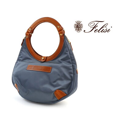 【フェリージ Felisi】ナイロン×レザー サークルハンドル ハンドバッグ サークルバッグ 9333/DS・9333-DS-0191901【レディース】【JP】【last_1】