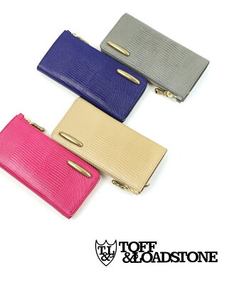 【トフアンドロードストーン TOFF&LOADSTONE】リザード型押しレザー L字ジップ 長財布 デリスリザード財布 ロングウォレット・TLA-360-1471902【レディース】【■■】【クーポン対象外】