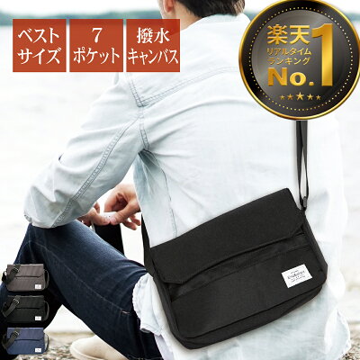 楽天1位◆あす楽◆ ショルダーバッグ 斜めがけ 撥水 バッグ メンズ レディース キャンバス 撥水 ナイロン 軽い 大容量 収納ポケット ボディバッグ カバン ブランド / ビジネス 社会人 大人 学生 高校生 / ギフト プレゼント 早割 / SHB1