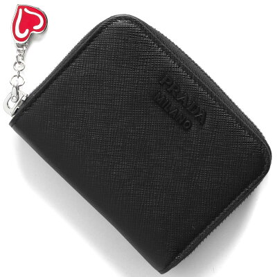 プラダ コインケース【小銭入れ】 財布 レディース サフィアーノ スマルト ハート ブラック 1MM268 2CHR F0002 2019年春夏新作 PRADA