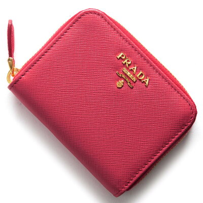 プラダ コインケース【小銭入れ】 財布 レディース サフィアーノ メタル SAFFIANO METAL ペオニアピンク 1MM268 QWA F0505 PRADA