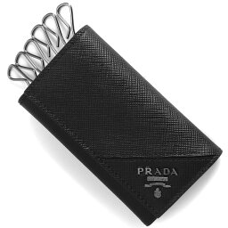 プラダ キーケース（メンズ） プラダ キーケース メンズ サフィアーノ メタル ブラック 2PG222 QME F0002 PRADA