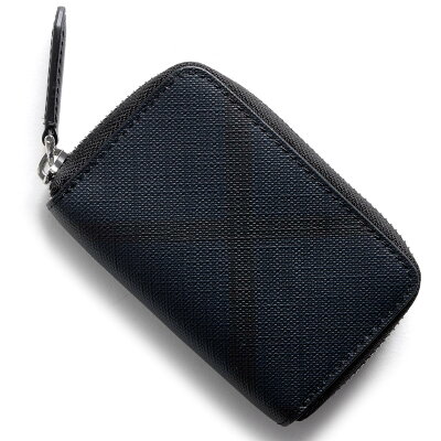 バーバリー コインケース【小銭入れ】 財布 メンズ ロンドンチェック LONDON CHECK ネイビー&ブラック 4052310 4100B BURBERRY