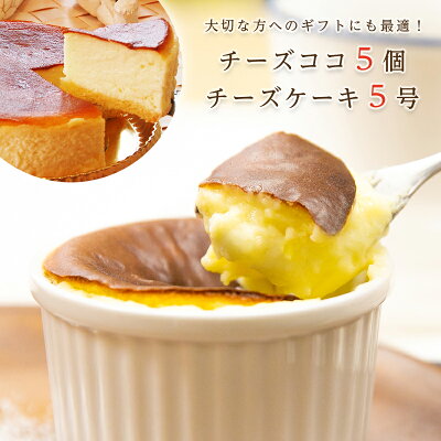 敬老の日 残暑お見舞い 記念日 お盆 お中元【ギフト】お世話になってるあの人に!レンジでチン♪新感覚Hot&Coolのスィーツ♪TVや雑誌でも大絶賛。ふわとろチーズケーキ5号&あったか新食感チーズココ5個入り☆ お誕生日 チーズケーキ