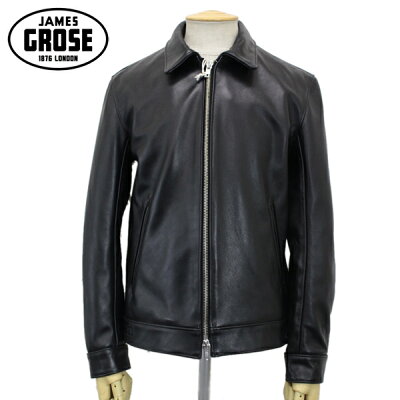 正規取扱店 JAMES GROSE (ジェームスグロース) G21-12 MEN'S AVIATION CHL JACKET(メンズ アビエーション カウハイドレザージャケット) BLACK JG011