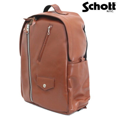 正規取扱店 SCHOTT (ショット) 3169009-55 RIDERS LEATHER DAY PACK(ライダースレザーデイパック) BROWN(ブラウン)
