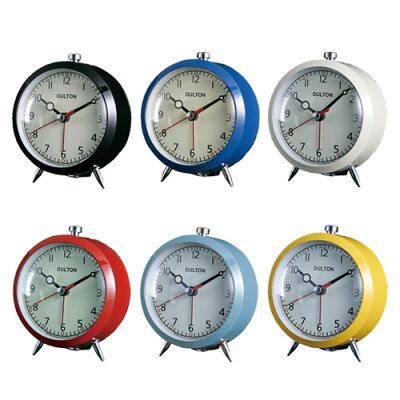 ALARM CLOCK 100-053q/bk 100-053q/bl 100-053q/iv 100-053q/rd 100-053q/sb 100-053q/yl ■■ DULTON ダルトン 目覚まし時計 アラームクロック 置時計 針時計 金属