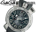 ガガ ミラノ 腕時計（メンズ） 送料無料 新品 GaGa MILANO ガガミラノ 8010.01 48MM クロノグラフ メンズ 腕時計 クォーツ プッシュボタン ラバーベルト 人気 ブランド ウォッチ おすすめ