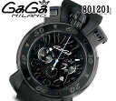 ガガ ミラノ 腕時計（メンズ） 送料無料 新品 GaGa MILANO ガガミラノ 8012.01 48MM クロノグラフ メンズ 腕時計 クォーツ プッシュボタン ラバーベルト 人気 ブランド ウォッチ おすすめ