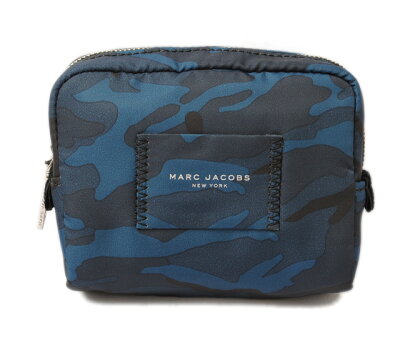 【最大5千円OFFクーポン!対象ショップ限定】マークジェイコブス コスメポーチ MARC JACOBS ナイロンノット メークアップ カモフラ/ネイビーマルチ M0011196